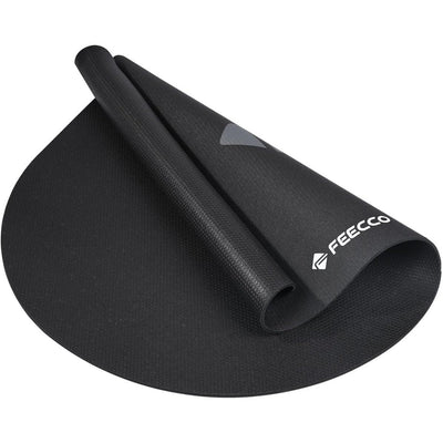 Exercise & Fitness Mat 54" x 36" w/ Carrying Bag Non-Slip, Indoor/Outdoor Black