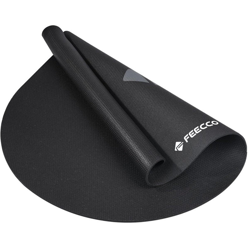 Exercise & Fitness Mat 54" x 36" w/ Carrying Bag Non-Slip, Indoor/Outdoor Black