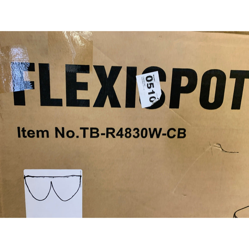 FLEXISPOT Desk Top ONLY No Frame WHITE 48" x 30" Rounded Rectangular TB-R4830W