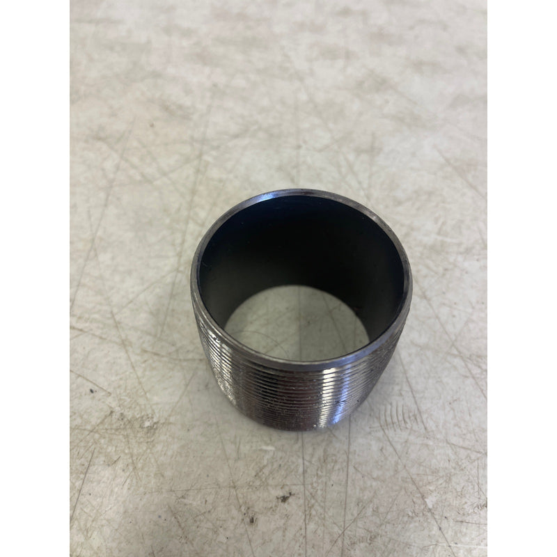 SET-OF-25 2"x2"x2" Black Iron Tee and SET-OF-38 2" Close Stainless Steel Nipple