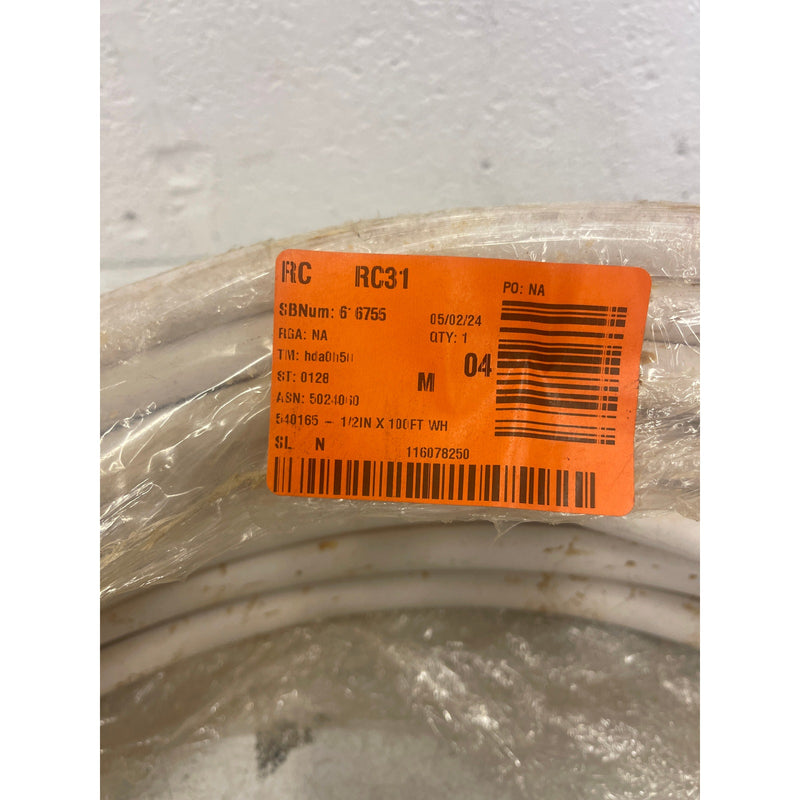 Apollo 1/2" x UNKNOWN LENGTH White PEX-B Pipe 160 psi @ 73° F 100 psi @ 180° F