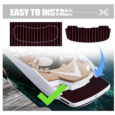 Fullfire EVA Foam Boat Flooring Faux Teak Boat Decking Self-Adhesive 94x47"