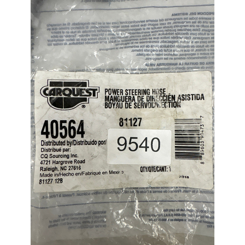 Carquest Premium Power Steering Return Hose, 3/8" Beaded Tube x 3/8" - 40564