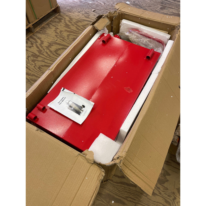 GARVEE 40-Gal Gas Caddy with Pump, No Front Wheels, Fuel Storage - Red