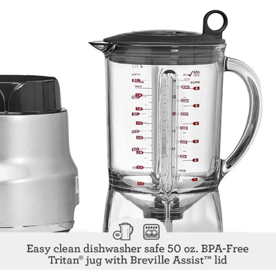 Breville Fresh and Furious Blender, Silver 5 Speed LCD Display REMANUFACTURED