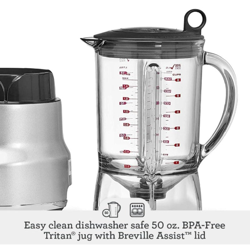 Breville Fresh and Furious Blender, Silver 5 Speed LCD Display REMANUFACTURED
