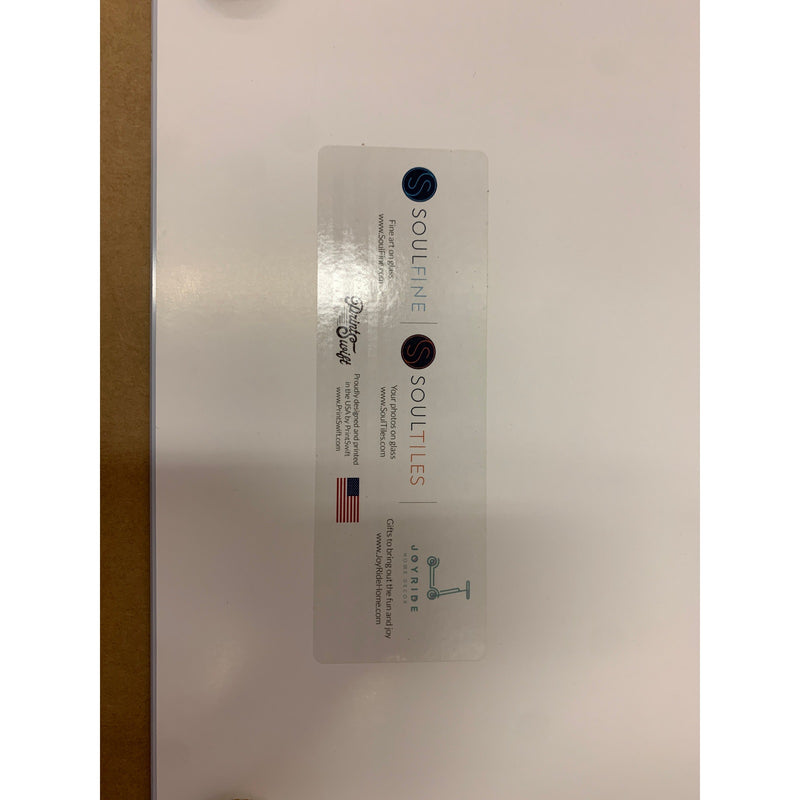 SOULFINE Glass Wall Art, Frameless Tempered Glass Wall Art 12"x12" Three Circles