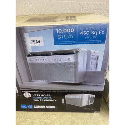 Midea 10,000 BTU Smart Inverter U-Shaped Window Air Conditioner 450 Sq Ft White