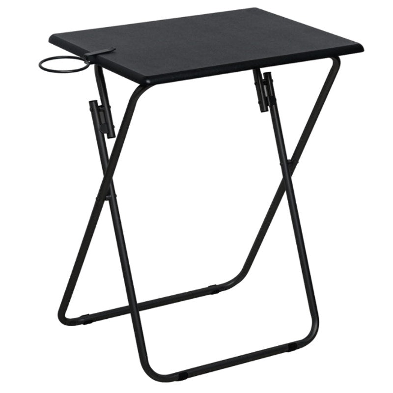 SET-OF-4 TV Tray Tables, Folding TV Dinner Table, Portable TV Tables Black