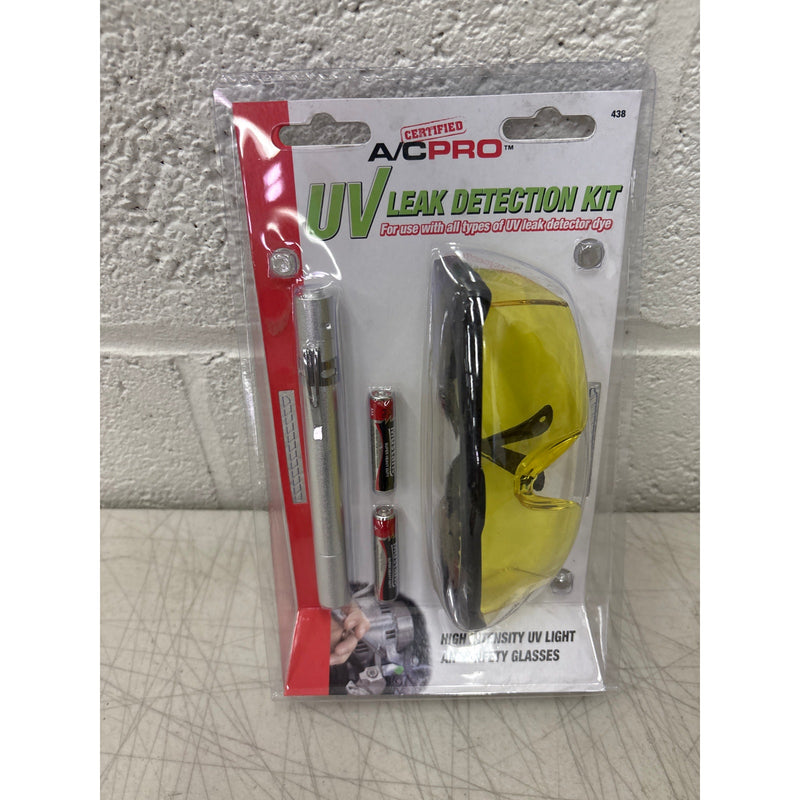 Certified A/C Pro UV Leak Detection Kit UV Light with Safety Glasses Auto Tools