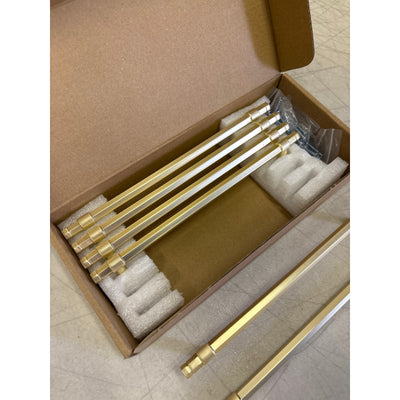 6-Pack Goo-Ki 7-1/2" Hole Center Cabinet Pulls Light Brushed Brass, Hardware