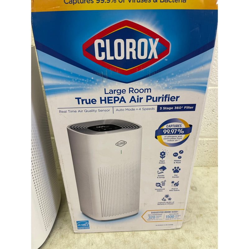Clorox 1500sqft Large Room True HEPA Air Purifier 11010, NO CORD