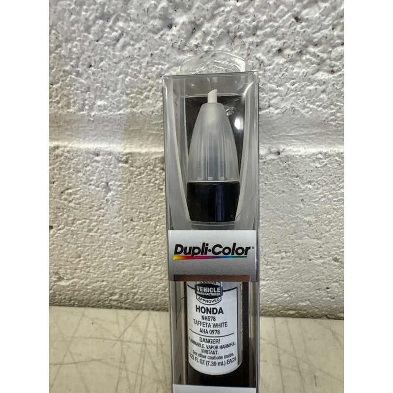 Duplicolor All-in-1 Touch Up Paint Pen, Taffeta White Honda NH578, 0.25 oz