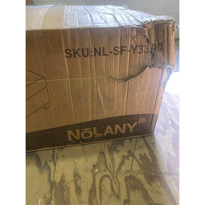 Nolany 32 x 27 inches Beige Ottoman Corduroy with Legs & Storage Sectional Piece