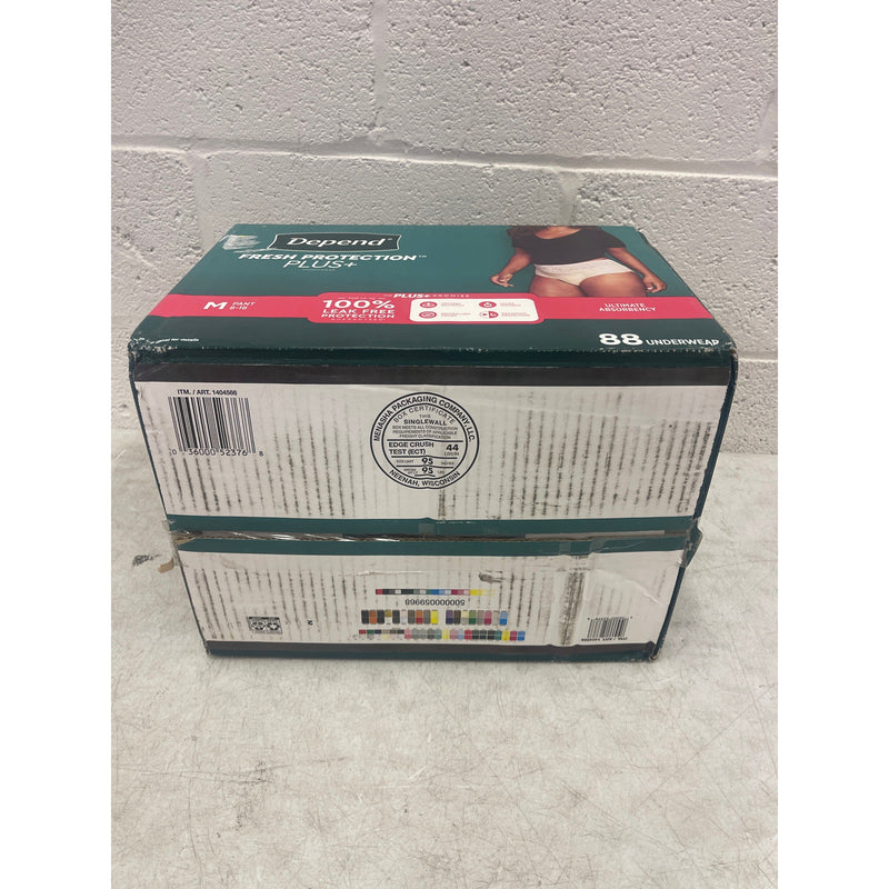 Depend Protection Plus Ultimate Underwear for Women, Medium 88 Count