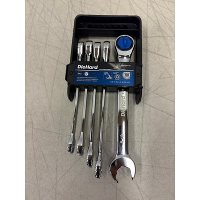 DieHard Ratcheting Wrench Set, SAE, 5-Piece, 12 Point, 3/8, 7/16, 1/2, 9/16, 5/8