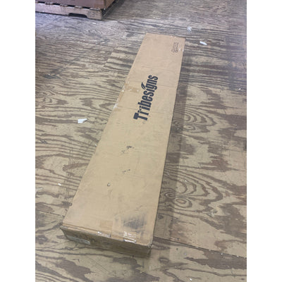 Tribesigns 63" Farmhouse Console Table, Industrial Wood Sofa Table, Brown