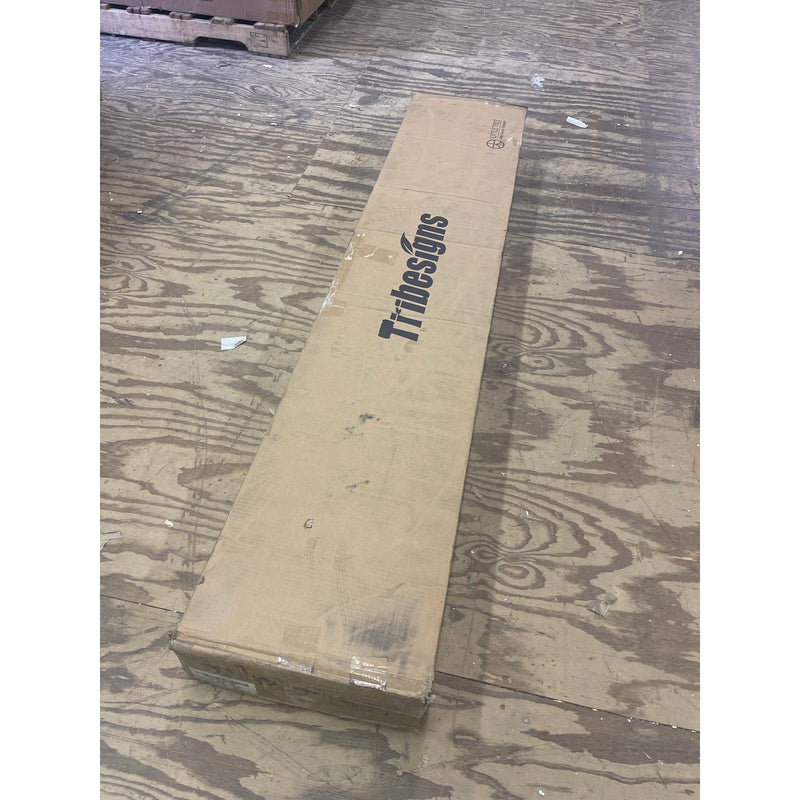 Tribesigns 63" Farmhouse Console Table, Industrial Wood Sofa Table, Brown