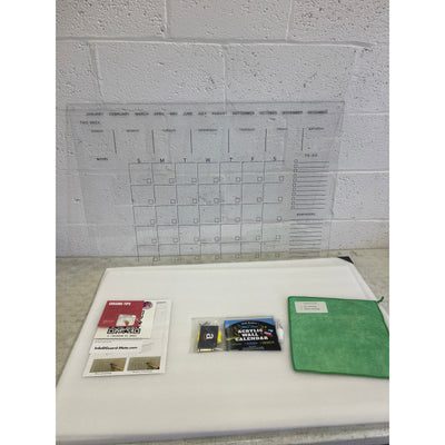 36" x 24" MONTH Calendar w Notes Dry-Erase Board Wall-Mount with Markers