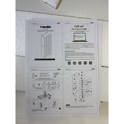 Tribesigns - 10-Tier Shoe Cabinet, Wooden Shoe Storage Rack w 30 Cubbies White