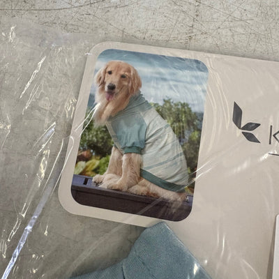 Koolaburra by UGG Pet Hooded Sweatshirt Dog Jacket- 20-21" Collar, Aqua - XL