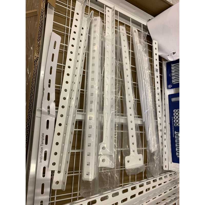 FLEXIMOUNTS Overhead Garage Ceiling Hanging Storage Rack, 3ftx8ft WHITE GR38W