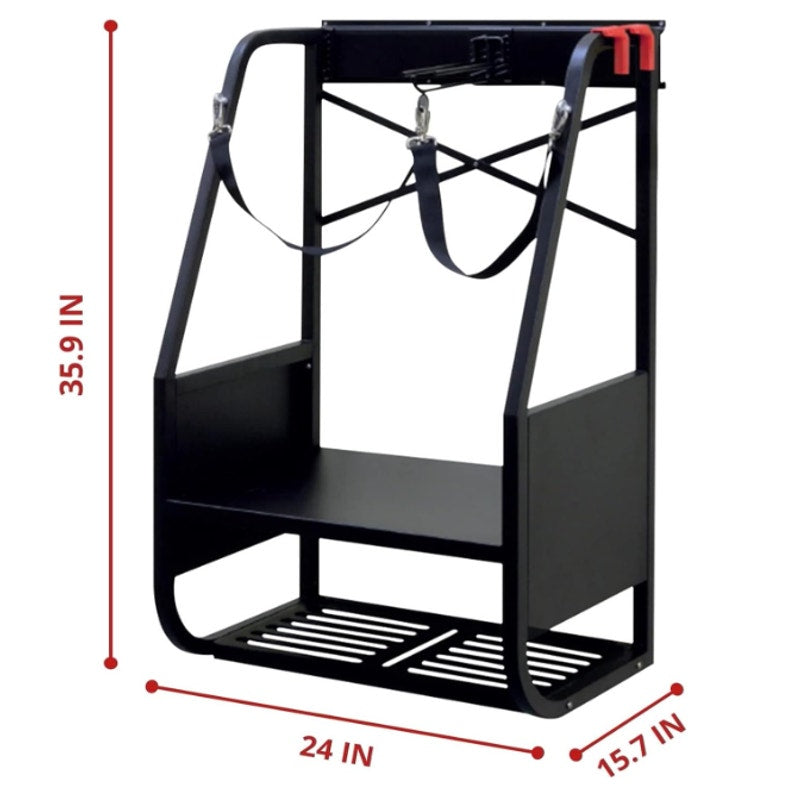 WALMANN Wall Mount 2-Golf-Bags-Stand, Golf Bag Organizer, Extra Large- Black