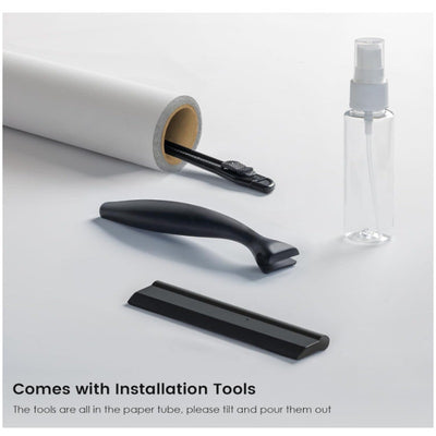 DKTIE Blackout Window Film, Privacy Static Cling No Glue 35.4" x 78.7" Black