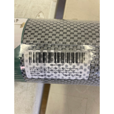 Drawer and Shelf Liner for Kitchen Cabinet: 23.6" X 20' Non Slip Waterproof Gray