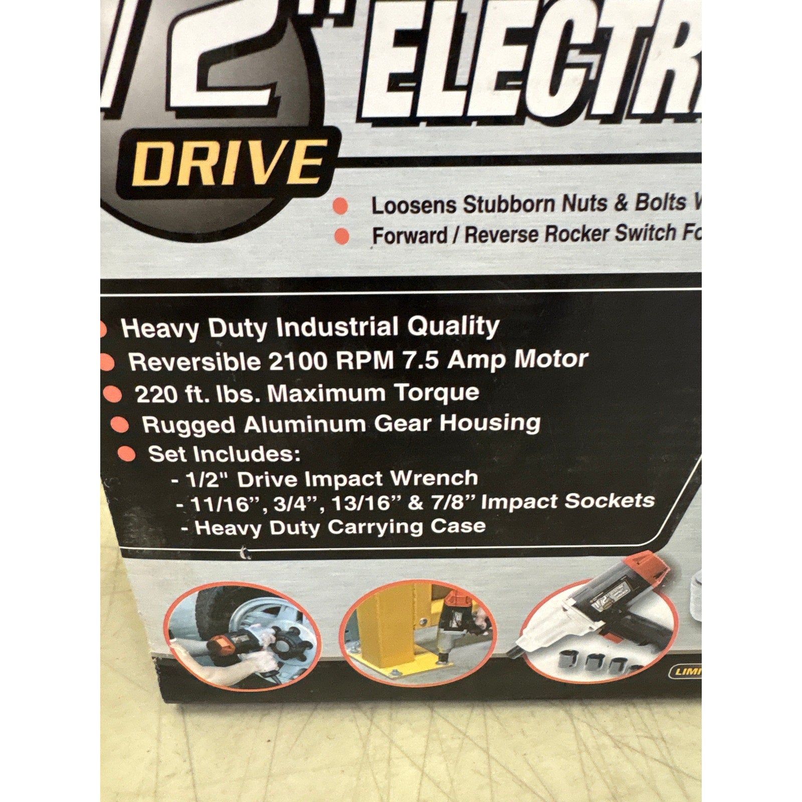 Performance Tool Impact Wrench 1/2-Inch Drive and 110-Volt, Power Tool ...