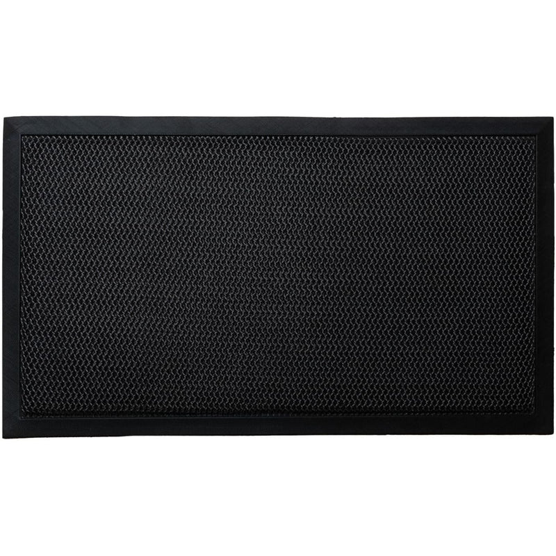 Mesh Doormat (35.4x23.6in) w/ Rubber Back: Anti-Slip, Indoor/Outdoor - Black