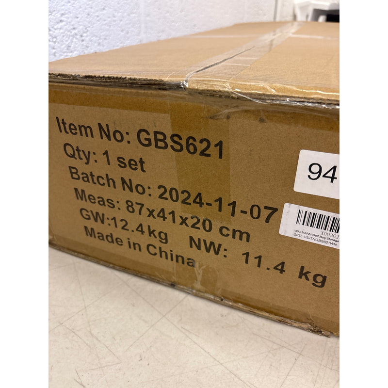 WALMANN Wall Mount 2-Golf-Bags-Stand, Golf Bag Organizer, Extra Large- Black