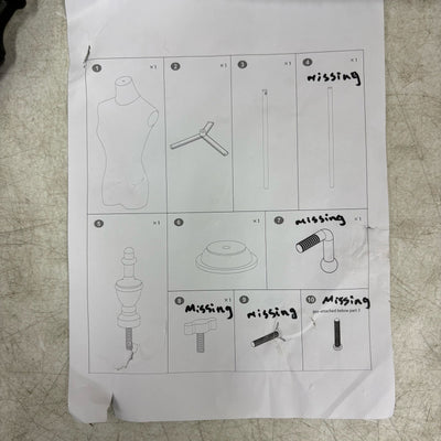 Bonnlo Female Dress Form Pinnable Mannequin Body Torso Tripod Stand SEE DETAILS