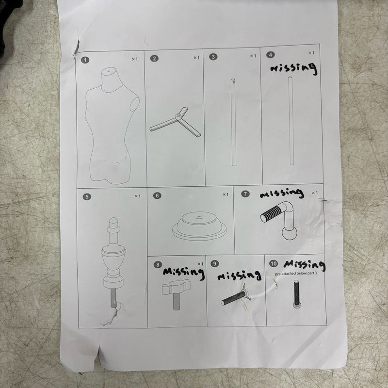 Bonnlo Female Dress Form Pinnable Mannequin Body Torso Tripod Stand SEE DETAILS