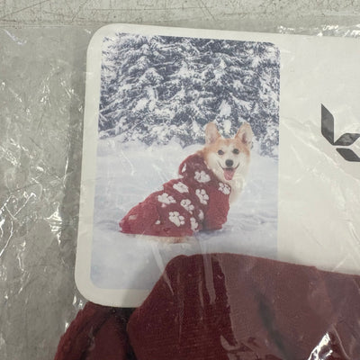 Koolaburra by UGG Pet Maggie Paw Hoodie Dog Jacket w Hood 20-21" Collar, Red XL