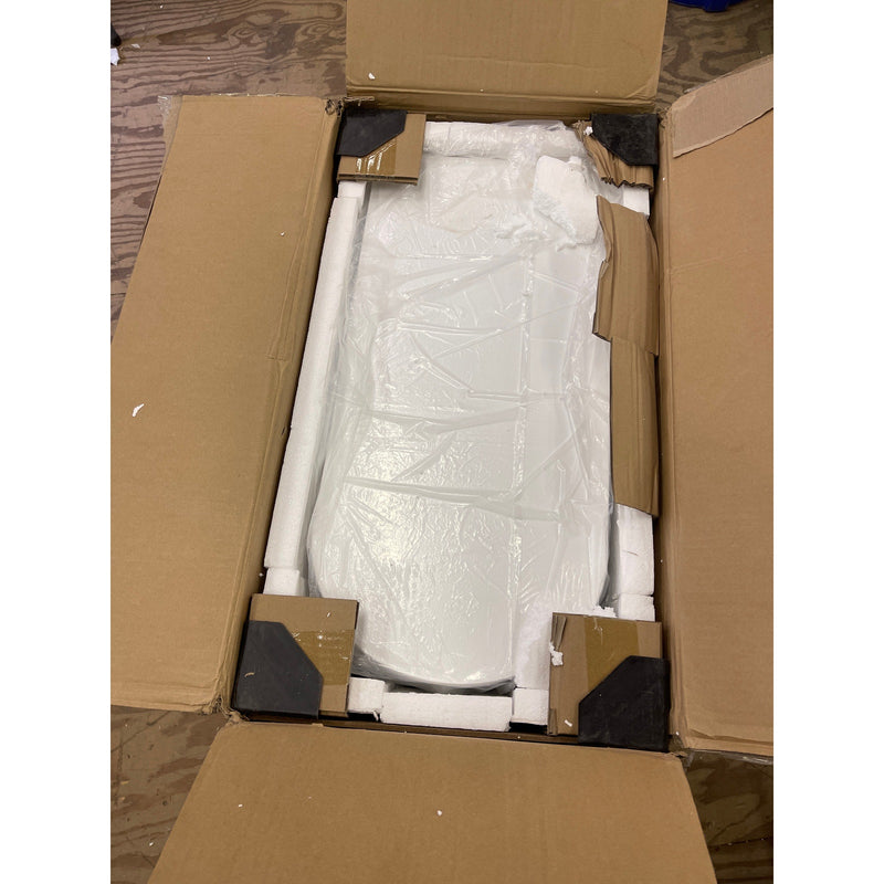 Tribesigns Wood Narrow End Table, Side Table Nightstand w 3-drawers, White