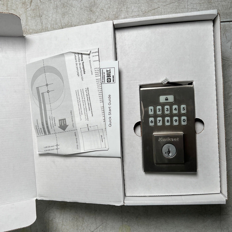 Kwikset Single Cylinder Electronic Deadbolt SmartCode 260 Satin Nickel Keypad