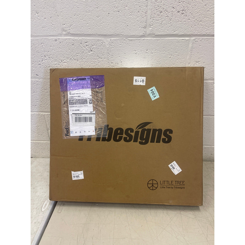 Tribesigns Half-Round End Table, 3-Tier Narrow Side Table w Metal Frame, Brown