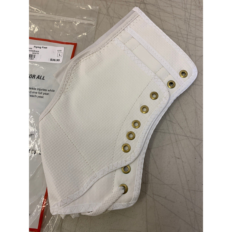 Swede-O Ankle Lok Support with Knit Tongue, Large Ankle Brace White Sprain