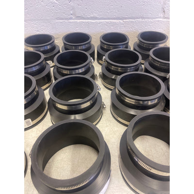 SET-OF-16 Fernco 4 in. Concrete x 4 in. DWV Flexible PVC Coupling Rustproof PVC