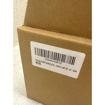 DECORITA Shiplap Felt Wall Panels 23-SqFt Interior Wall Decor, White/Tan 24pcs