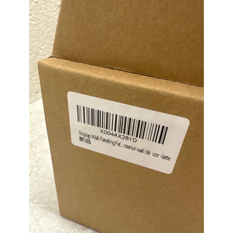 DECORITA Shiplap Felt Wall Panels 23-SqFt Interior Wall Decor, White/Tan 24pcs