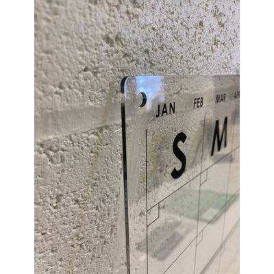 Guardmate MONTH Calendar Dry-Erase Board 36" x 24" Wall-Mount with Markers