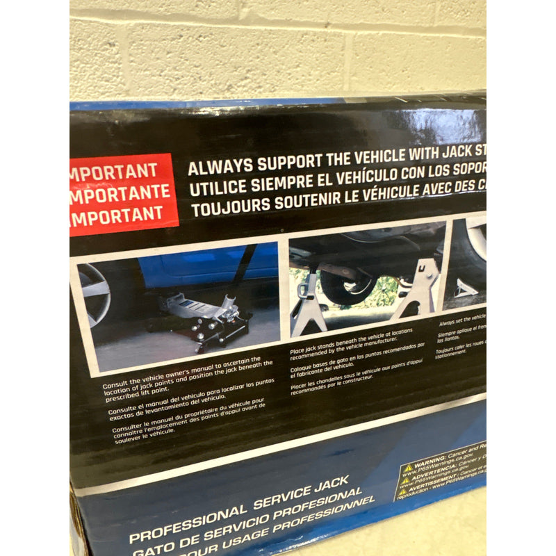 DieHard 2.5 Ton Floor Jack, Lifting Range 5.32" to 15.23", w Casters- 1225DHP