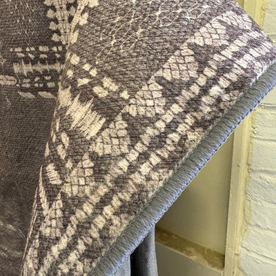 Nicetown 8'x10' Area Rug, Thin, Machine Washable Non-Slip Stain Resistant - Gray