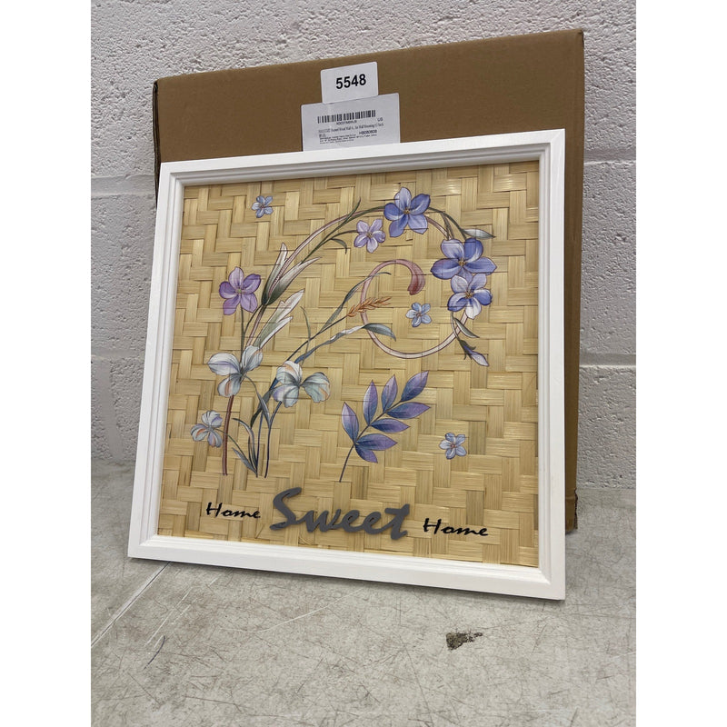 HAUCOZE Framed Wood Wall Art "Home Sweet Home" Ornament Hanging Sign 15.7 inch
