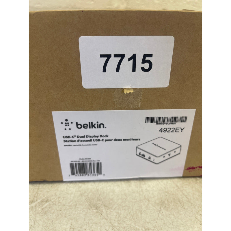 Belkin USB C Docking Station - USB Hub Dual 4k Computer Monitor Display - Black