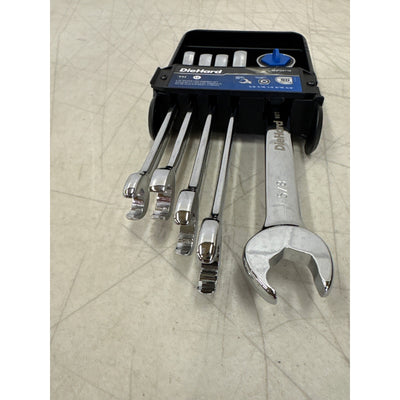 DieHard Ratcheting Wrench Set, SAE, 5-Piece, 12 Point, 3/8, 7/16, 1/2, 9/16, 5/8