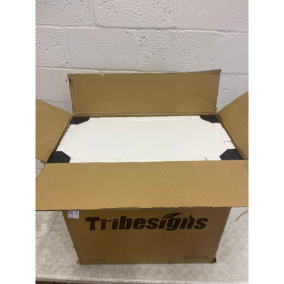 Tribesigns Wood End Table, Narrow Side Table Nightstand 2 Drawers White