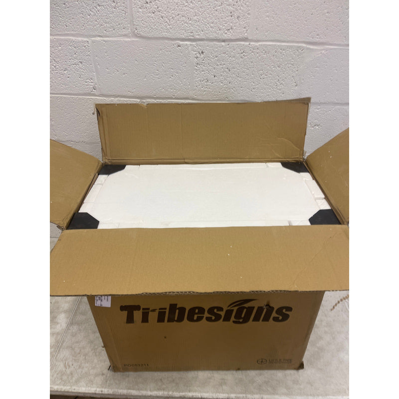 Tribesigns Wood End Table, Narrow Side Table Nightstand with 2 Drawers Off White
